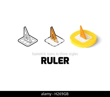 Ruler icon in different style Stock Vector