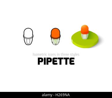 Pipette icon in different style Stock Vector