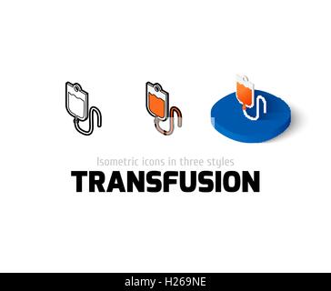 Transfusion icon in different style Stock Vector