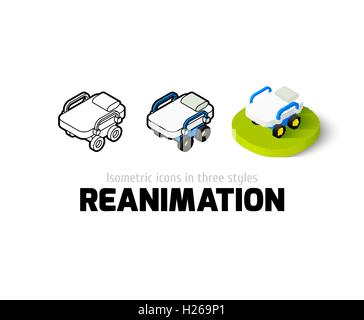 Reanimation icon in different style Stock Vector
