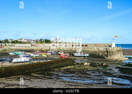 Harbour at Cemaes Bay on the Anglesey Coast, in Gwynedd county, north Wales Stock Photo