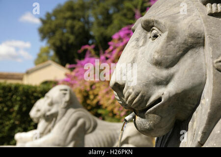 Animal statues in the gardens of the Villa Borghese, Rome, Italy. Stock Photo