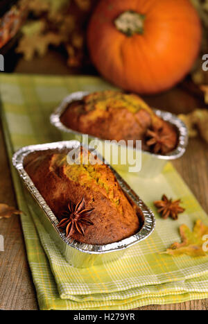 A home baked sweet rye pumpkin bread Stock Photo