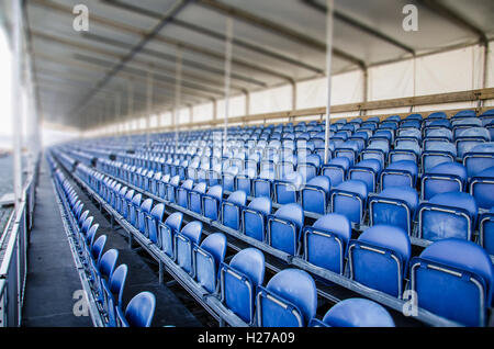 Rows of seats on the rostrum. Stock Photo