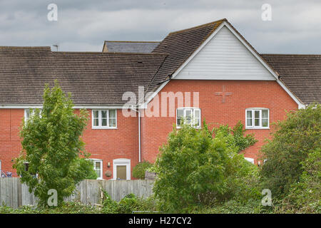 house,  english, estate, houses, generic, residential, england, scene, uk, urban, sign, sky, townhouse, terraced, real, Stock Photo