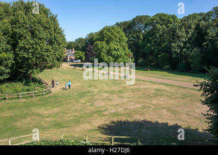 A walk in the country park Clare Suffolk England 2016 Stock Photo