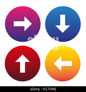 Arrow sign icon set vector Stock Vector