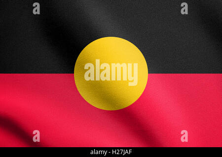 Australian Aboriginal official flag. Commonwealth of Australia patriotic symbol, banner, element. Australian Aboriginal flag Stock Photo