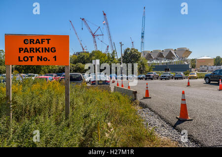 Wawayanda, United States. 24th Sep, 2016. The CPV gas-fired power plant in the Orange County town of Wawayanda. Local residents and activist groups held a press conference and a protest rally calling for the immediate stop of the construction of the CPV gas-fired power plant in the Orange County town of Wawayanda due to the unfolding federal corruption investigation. Credit:  Erik McGregor/Pacific Press/Alamy Live News Stock Photo