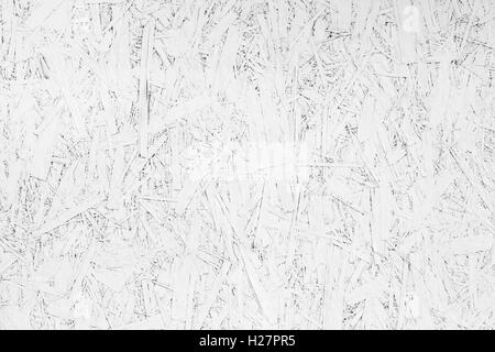 White painted oriented strand board OSB. Sterling board background photo texture Stock Photo