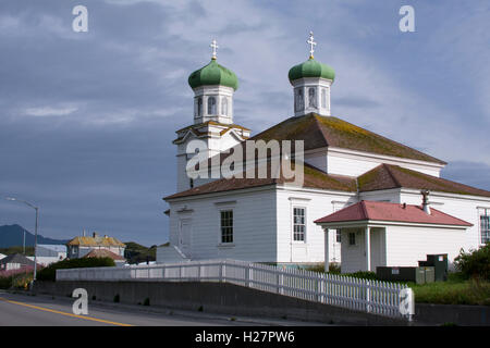 Alaska, Aleutian Island, Unalaska, Dutch Harbor. (53-54-15 N 166-31-68 W) Holy Ascension Cathedral, Russian Orthodox church.
