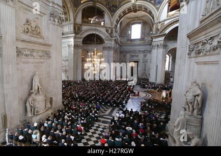 General view of the service to commemorate National Police Memorial Day at St Paul's Cathedral in central London. Stock Photo