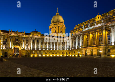 Buda Castle or the Royal Palace in the city of Budapest in Hungary. Stock Photo