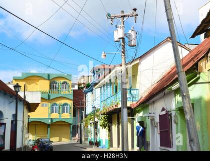 street in isla de Flores Guatemala Stock Photo