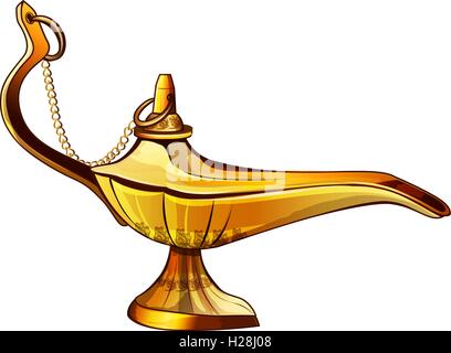 Aladdins Lamp Illustration Stock Vector