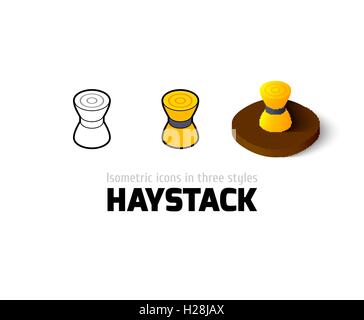 Haystack icon in different style Stock Vector