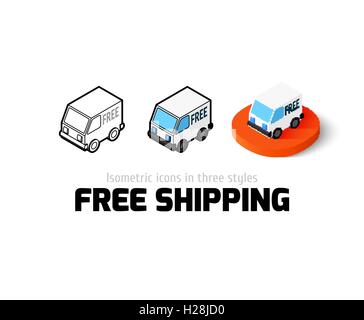 Free shipping icon in different style Stock Vector
