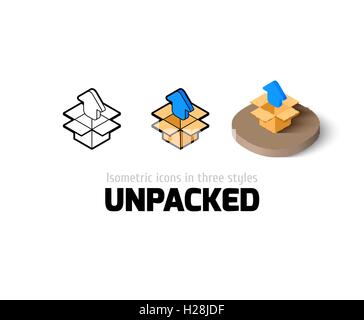 Unpacked icon in different style Stock Vector Image & Art - Alamy