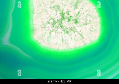 Abstract background - green agate slice mineral Stock Photo