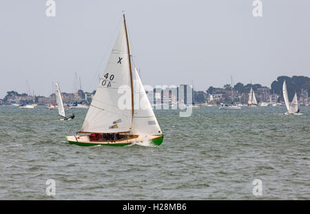 Sailing in Poole Harbour, Poole, Dorset UK in September Stock Photo