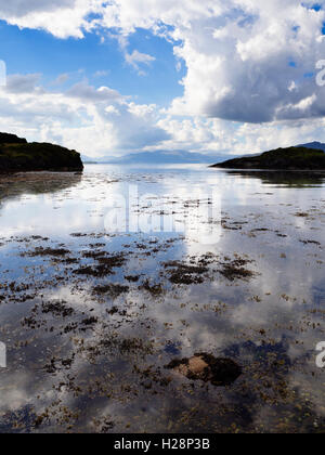 View out to the Lyn of Morvern near Castle Coeffin Isle of Lismore Argyll and Bute Scotland Stock Photo