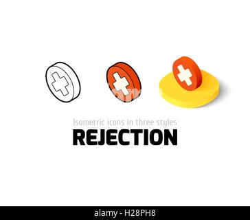 Rejection icon in different style Stock Vector