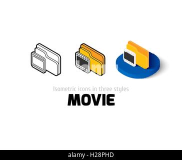 Movie icon in different style Stock Vector
