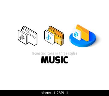 Music icon in different style Stock Vector