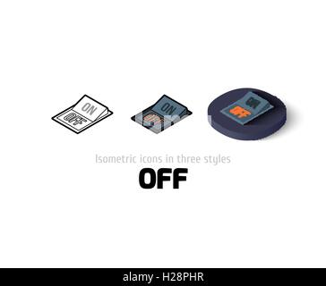 Off icon in different style Stock Vector