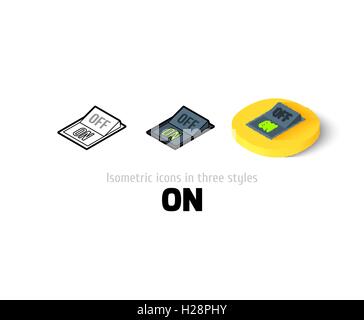 On icon in different style Stock Vector