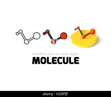 Molecule icon in different style Stock Vector