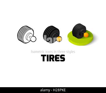 Tires icon in different style Stock Vector