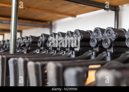 german assault weapons lies in a gun room Stock Photo