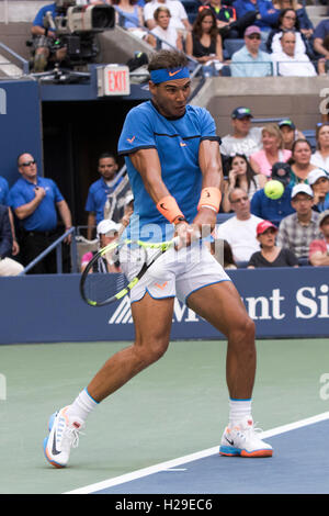 Rafael Nadal (ESP) competing in the 2016 US Open Stock Photo