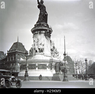 The Place de la Republique Paris in the 1930s France Stock Photo