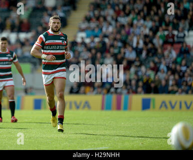 Leicester Tigers vs Bath Rugby at Welford Road, 25/09/16. Stock Photo