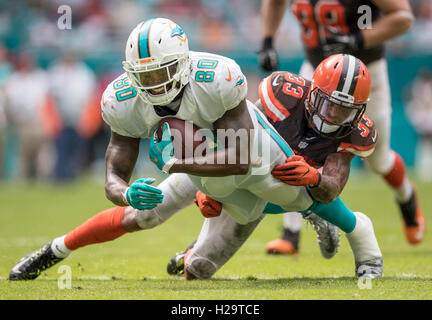 Miami Dolphins safety Jordan Poyer (21) runs a play during an NFL ...