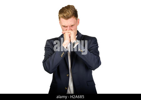 young businessman in despair Stock Photo