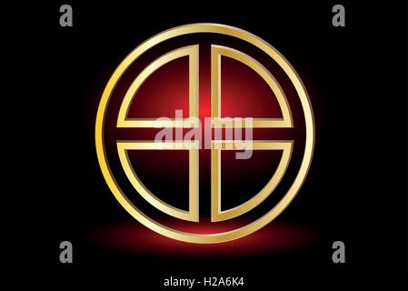 Celtic cross , cross in a circle , Stock Vector