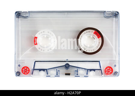 Audio cassette tape isolated on a white background Stock Photo