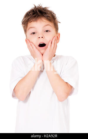 Shocked teen boy Stock Photo