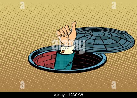 Hand gesture is all right Stock Vector