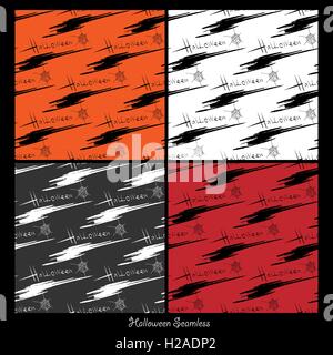 halloween seamless vector set Stock Vector