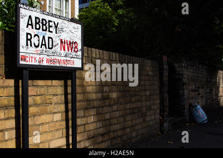 Abbey Road Street Sign, London. 2016. Stock Photo
