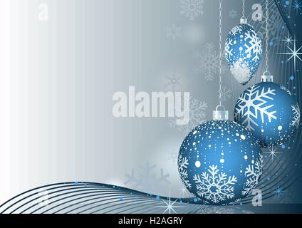 Blue Christmas Greeting Stock Vector