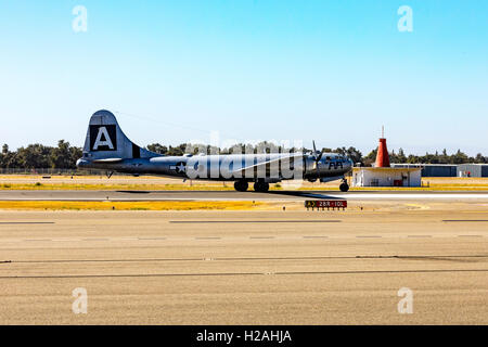 The only operational Boeing B-29 Superfortress 'FIFI' at the Modesto California city airport Stock Photo