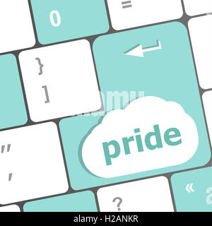 Computer keyboard key with pride word Stock Photo