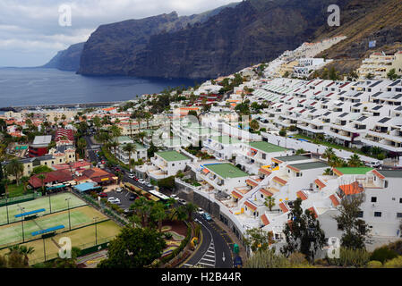 Holiday apartments in Puerto de Santiago, Los Gigantes, Tenerife, Spain Stock Photo