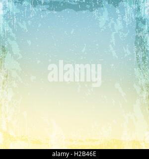 Blue and beige grungy texture with cracks and stains Stock Vector