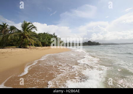 Beautiful afternoon at the Punta Uva Beach in Puerto Viejo, Costa Rica. Stock Photo
